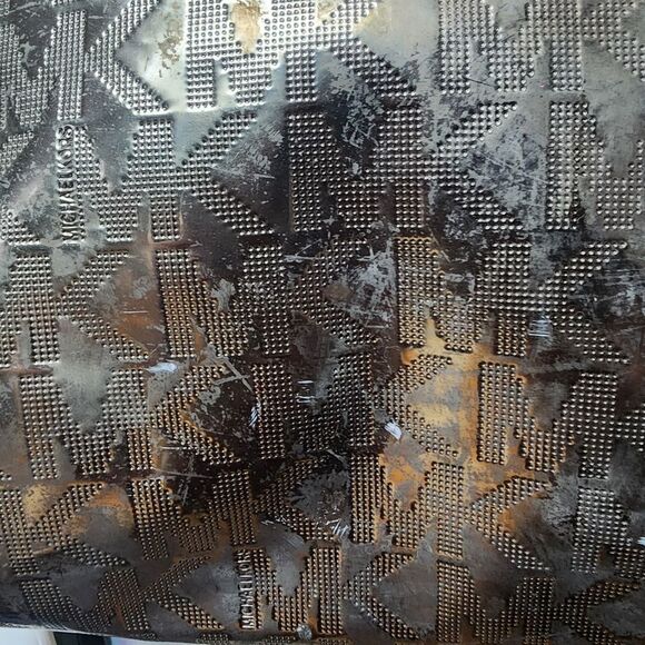 Michael Kors Gray MK Metallic Tote Bag - Picture 10 of 12